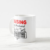 Raising my Husband is exhausting lustiges zitat コーヒーマグカップ (正面左)