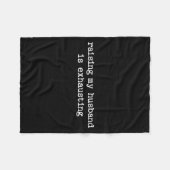 Raising My Husband Is Exhausting Sarcastic Wife Qu フリースブランケット (正面(横))