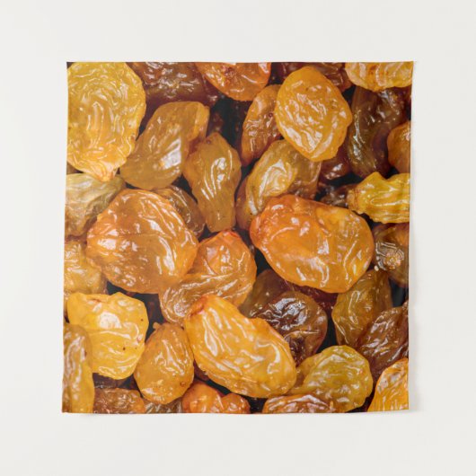 Raisins close up photo texture background. タペストリー (正面)