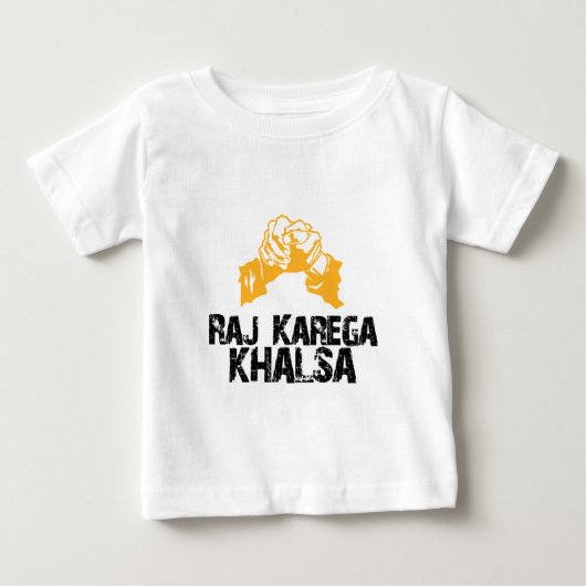 Raj Karega Khalsa ベビーTシャツ (正面)