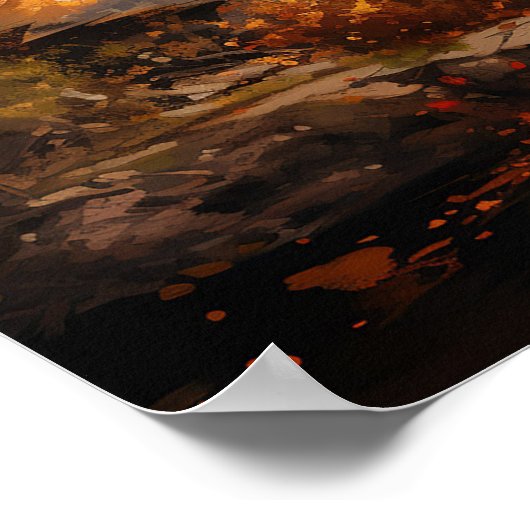 Rajaの夏の不動産の女性 – 超広 ポスター (角)