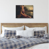 Raja Ravi Varma - Radha In The Moonlight キャンバスプリント (インサイチュ (寝室))