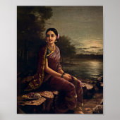 Raja Ravi Varma - Radha In The Moonlight ポスター (正面)