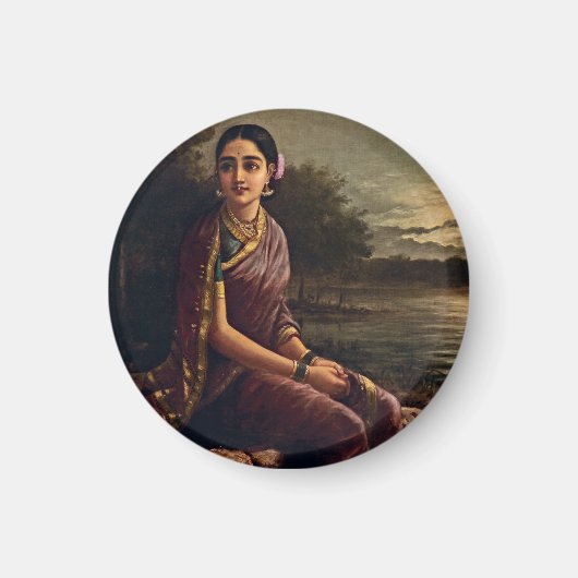 Raja Ravi Varma - Radha In The Moonlight マグネット (正面)