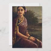 Raja Ravi Varma - Radha In The Moonlight 招待状 (正面)