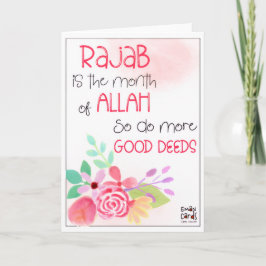 Rajab - Holy Month Blessings -Floral Design カード
