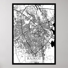 Rajkot Gujarat City Map ポスター