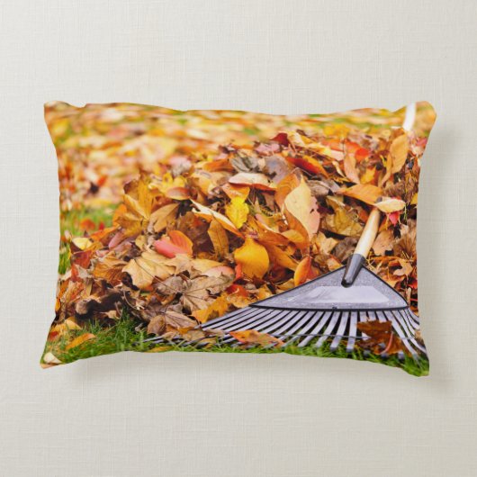 Rakeを使用した紅葉 アクセントクッション (裏面)