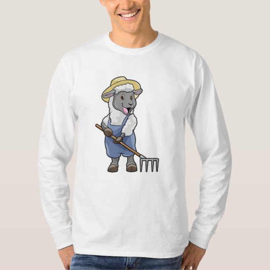Rake & Hatとの農家としての羊 Tシャツ (正面)