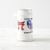 Rakkasanの堅くなる187th歩兵連隊の戦闘 ビールジョッキ (正面左)