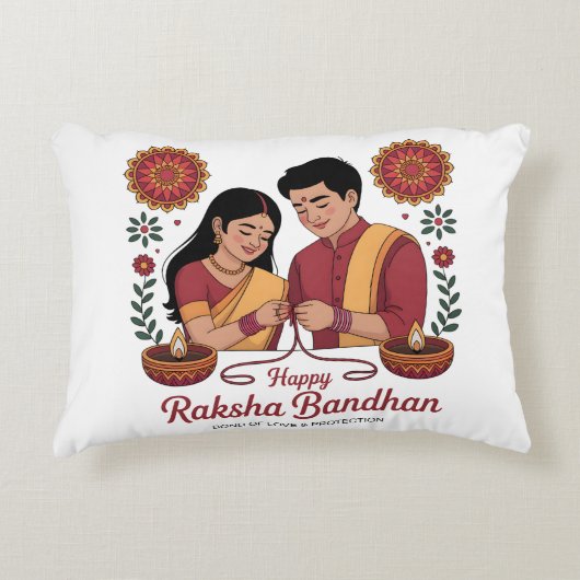 Raksha Bandhan Accent Pillow アクセントクッション (正面)