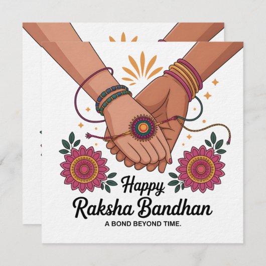 raksha bandhan Invitation 招待状 (正面/裏面)