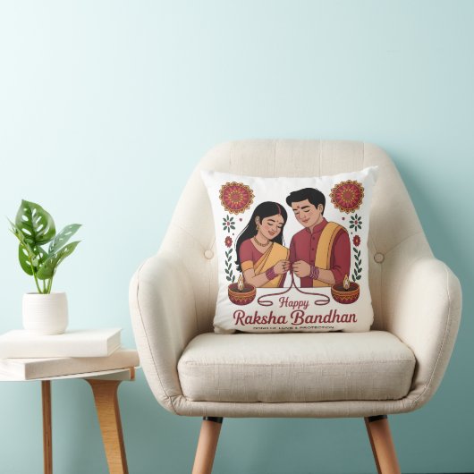Raksha Bandhan Throw Pillow クッション (椅子)