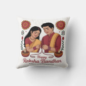 Raksha Bandhan Throw Pillow クッション (裏面)