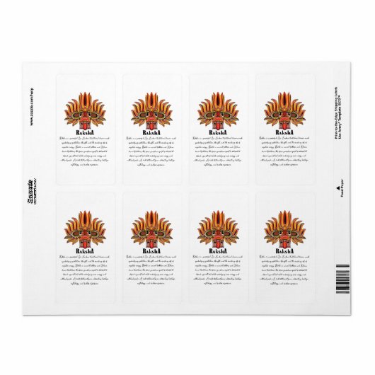 Raksha Mask ラベル (フルシート)