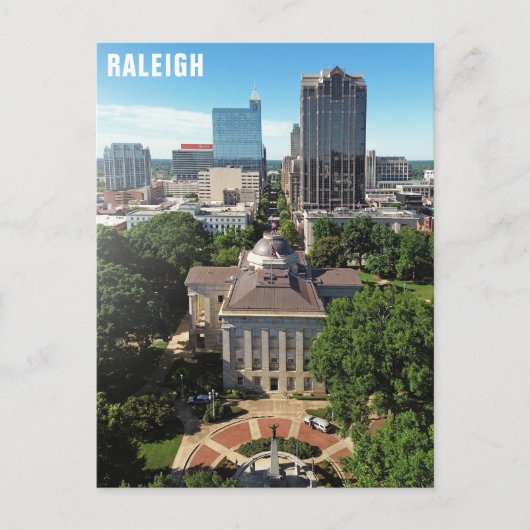 Raleigh North Carolina State Capitol City Skyline ポストカード (正面)