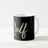 Ralf Name whitegold Tasse Teetasse Kaffeetasse コーヒーマグカップ (正面右)