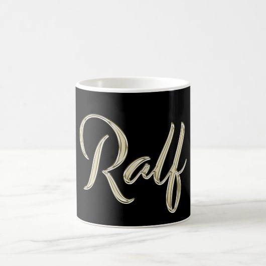 Ralf Name whitegold Tasse Teetasse Kaffeetasse コーヒーマグカップ (中央)