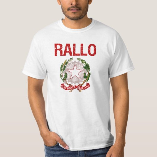 Ralloのイタリア人の姓 Tシャツ (正面)