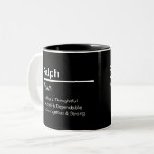 Ralph Boy Name Definition Personalized Mug ツートーンマグカップ (正面左)