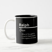 Ralph Boy Name Definition Personalized Mug ツートーンマグカップ (左)