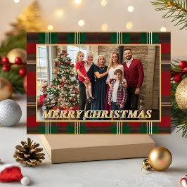 Ralph Lauren Tartan Plaid Family Christmas Photo シーズンカード