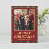 Ralph Lauren Tartan Plaid Family Photo Christmas シーズンカード (スタンド正面)