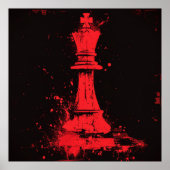 Ralph SteadmanのSurreal Broken Chess Kingポスター ポスター (正面)