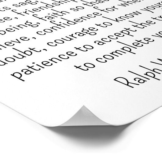 Ralph Waldo Emerson quote - this is my wish ポスター (角)