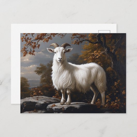Ram誇りを持ったヴィンテージスタイル絵を描 ポストカード (正面/裏面)