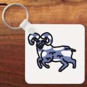 Ram Aries Keychain – Minimal Zodiac Animal キーホルダー (正面)