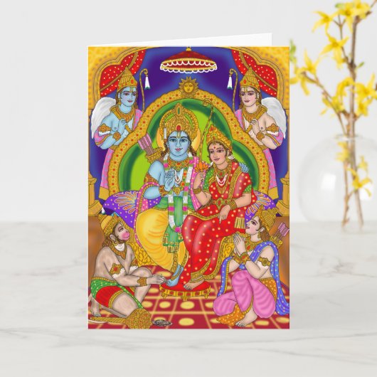 Ram Darbar Greeting Card カード (黄色い花)