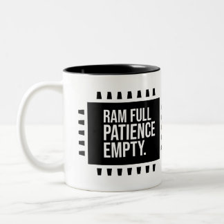 Ram full patiencie empty ツートーンマグカップ