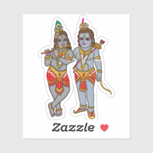 Ram & Krishna Sticker シール (シート)