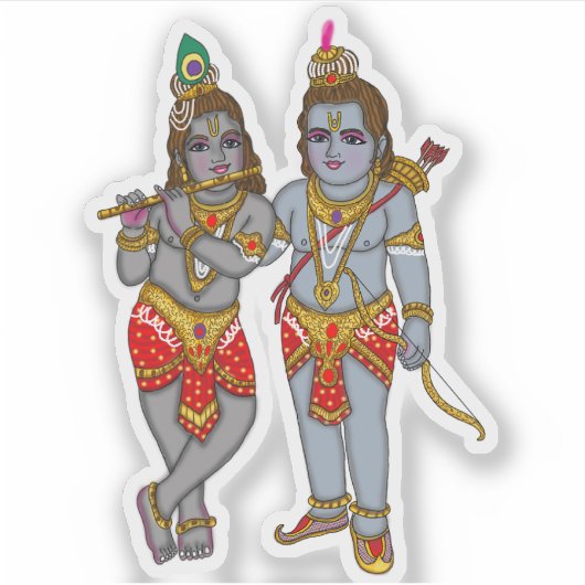 Ram & Krishna Sticker シール (正面)