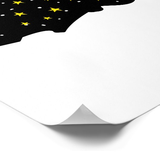 Ram on Space Mountain | Cosmic Silhouette Poster ポスター (角)