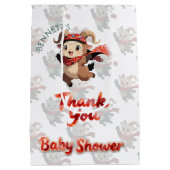 Ram Pattern Thank You White Gift Bag ミディアムペーパーバッグ (裏面)