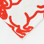 Ram Red Outline Pattern フリースブランケット (角)