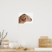 Ram Sheep Face Farm Animal nature wildlife Art ポスター (キッチン)