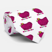 Ram Sheep Goat Lunar Year in Pink Tie ネクタイ (ロール)