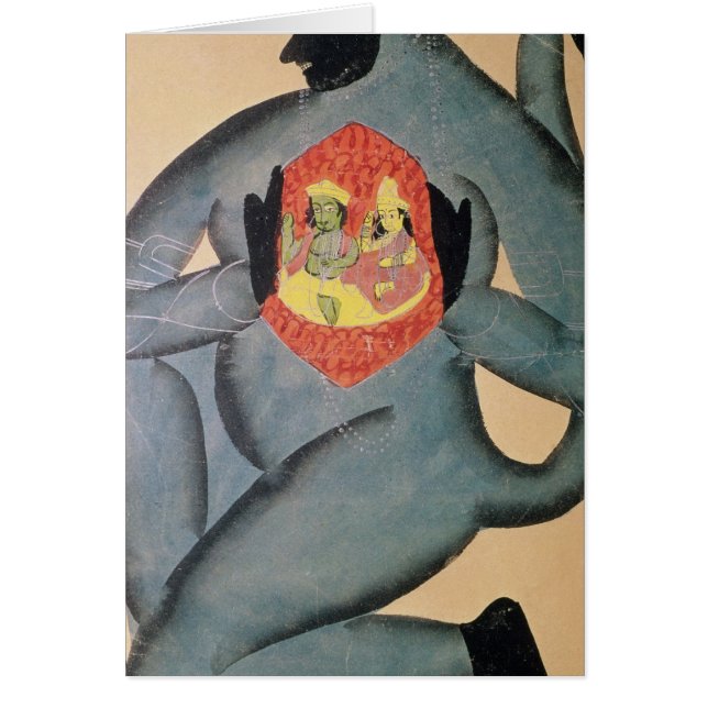 RamaおよびSitaを明らかにするHanuman (正面)