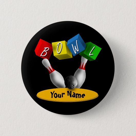 Ramaのボーリングはボーリングをします 缶バッジ (正面)