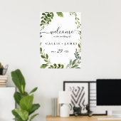 Rama de oliva moderna salve la fecha ポスター (ホームオフィス)