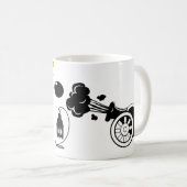 Ramadamムバラクのデザインのマグ コーヒーマグカップ (正面右)