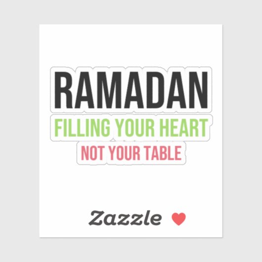 Ramadan:テーブルではなくハートを埋める シール (シート)
