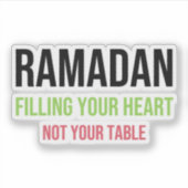 Ramadan:テーブルではなくハートを埋める シール (正面)