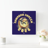 Ramadan 2026 clock スクエア壁時計 (ホーム)