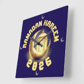 Ramadan 2026 clock スクエア壁時計 (傾斜)