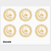 Ramadan Arabic Gold Accent Sticker ラウンドシール (シート)