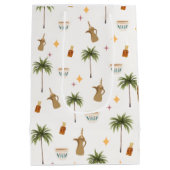 Ramadan Coffee & Dates Seamless Pattern ミディアムペーパーバッグ (裏面)